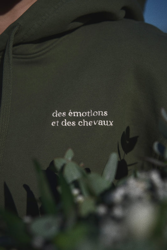 SWEAT À CAPUCHE ÉMOTIONS ET CHEVAUX [XS]